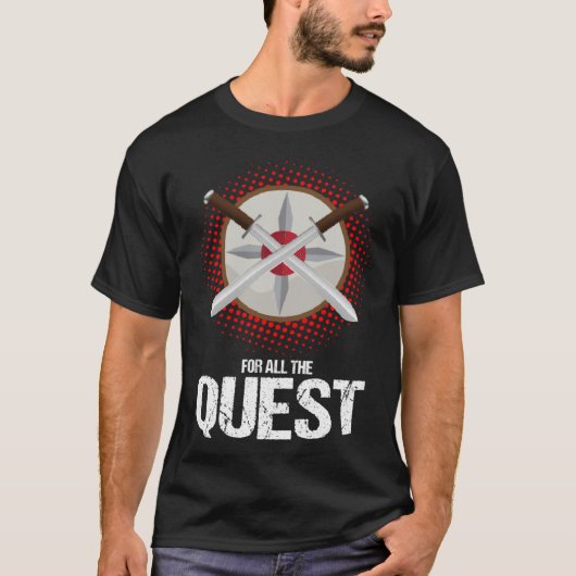 活動的な行動の役割のための剣遊戦引用文は Tシャツ (正面)