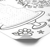 活図解入りの、写真付きの結婚性着色ページ ポスター (角)