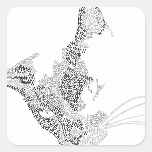 活字子猫 スクエアシール (正面)