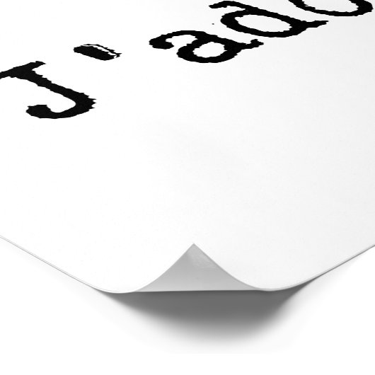 活字J'adore ポスター (角)