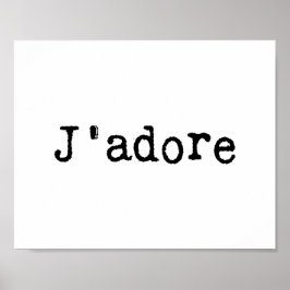 活字J'adore ポスター