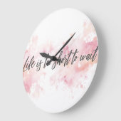 活感動的字引用文-余命 ラージ壁時計 (傾斜)