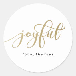 活気あふれるホリデーラウンドステッカー ラウンドシール