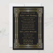 活気あふれる20年代アートデコ素晴らしギャツビー 招待状 (正面)