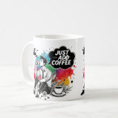 活気あるコーヒーのひととき Just Add Coffee コーヒーマグカップ (正面左)