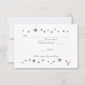 活気あるシルバー星RSVPの結婚応答カード 出欠カード (裏面)