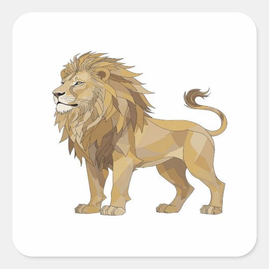 活気あるシルバーLIONビニールスタイル スクエアシール (正面)