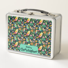 活気あるパロッカラフルト：遊び心の交響曲 メタルランチボックス