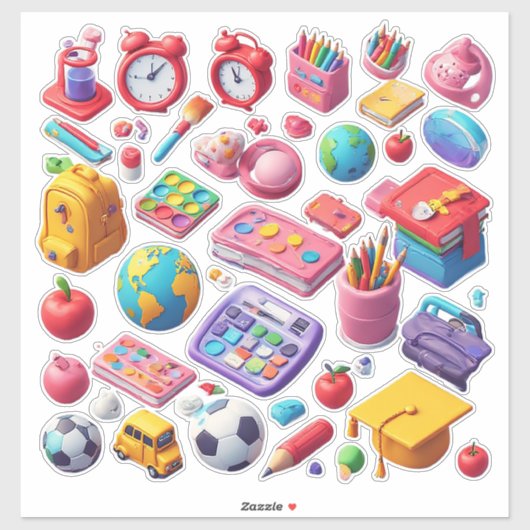 活気ある学校の備品と教育ツール シール (シート)