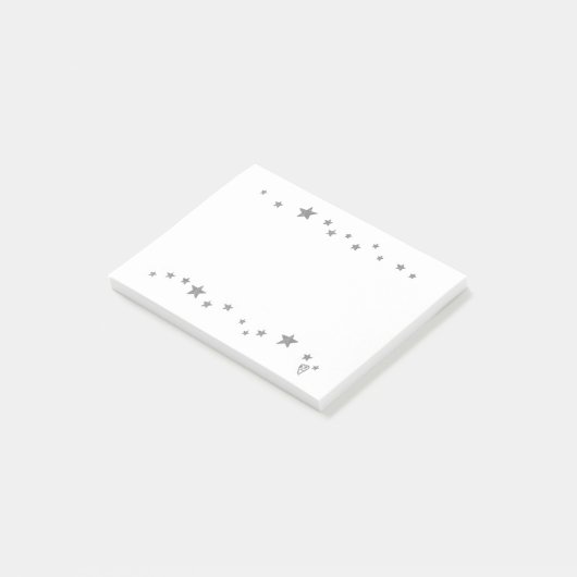 活気ある銀の星縁どが注文を投稿 ポストイット (アングル)