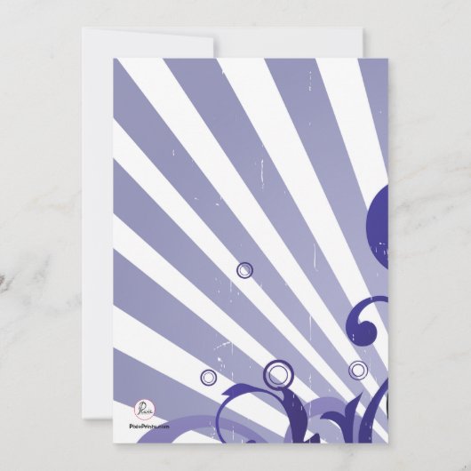 活気があるギターの招待状 招待状 (裏面)