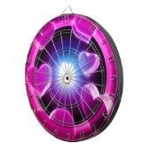 活気があるショッキングピンクの白熱ハート ダーツボード (正面右)