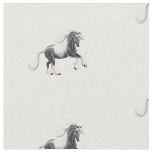 活気があるジプシーのVannerの馬の生地 ファブリック (クローズアップ)