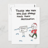 活気づけられるおもしろいな教会ことわざの郵便はがき ポストカード (正面/裏面)