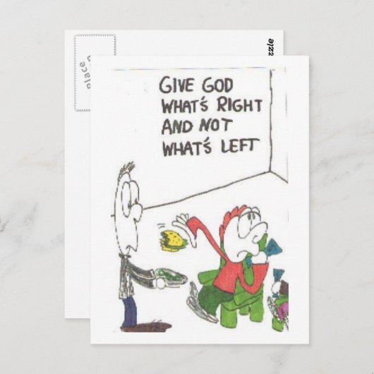 活気づけられるfuinny教会ことわざの郵便はがき ポストカード (正面/裏面)