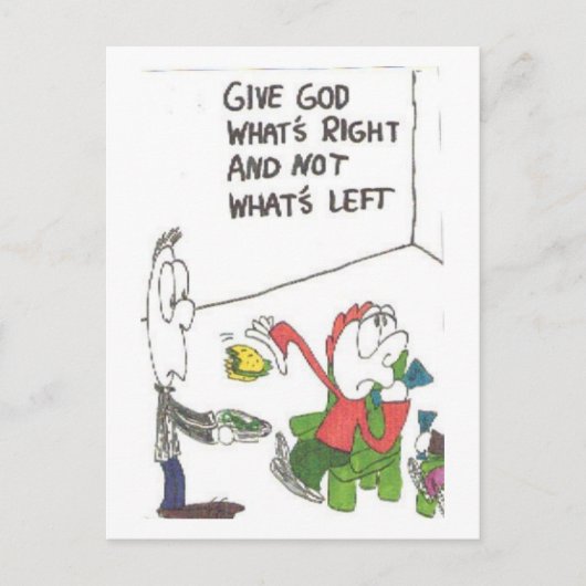 活気づけられるfuinny教会ことわざの郵便はがき ポストカード (正面)