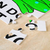 活気づけるなヨガのカエルのデザイン ジグソーパズル (側面)