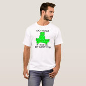 活気づけるなヨガのカエルのデザイン Tシャツ (正面フル)