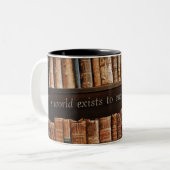 活気づけるな古書の引用文 ツートーンマグカップ (正面左)