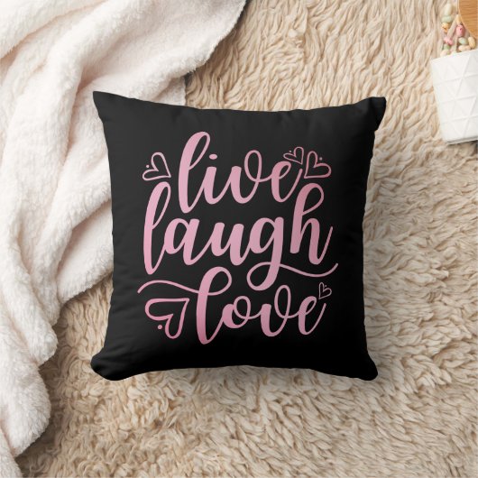 活気づけるな生きている愛笑いの引用文|の装飾用クッション クッション (ブランケット)