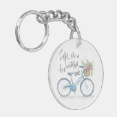 活気づけるな生命は美しい乗車Keychainです キーホルダー (正面左)