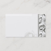 活気づけるな白黒バラのクリスマスのプレゼント 名刺 (裏面)