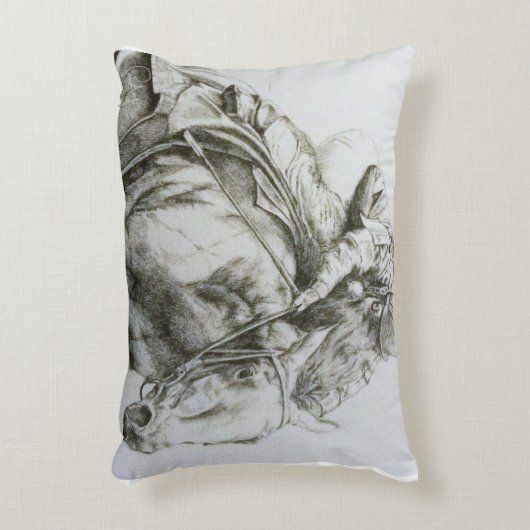 活気づけるな競走馬のデザイン アクセントクッション (正面(垂直))