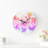 活気づけるな蝶 ラージ壁時計 (ホーム)