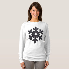 活気づけるな雪片の形の長袖のTシャツ Tシャツ