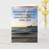 活気づける詩118:24節 カード (黄色い花)