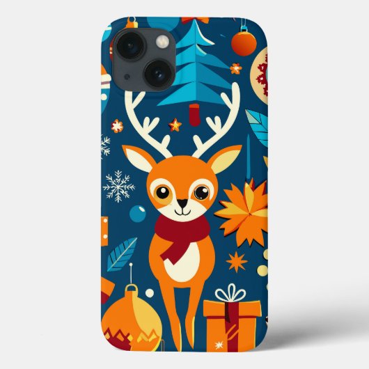 活気とカラフルのクリスマスパターン Case-Mate iPhoneケース (裏面)