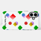 活気とカラフル円と正方形 Case-Mate iPhoneケース (裏面 (横))