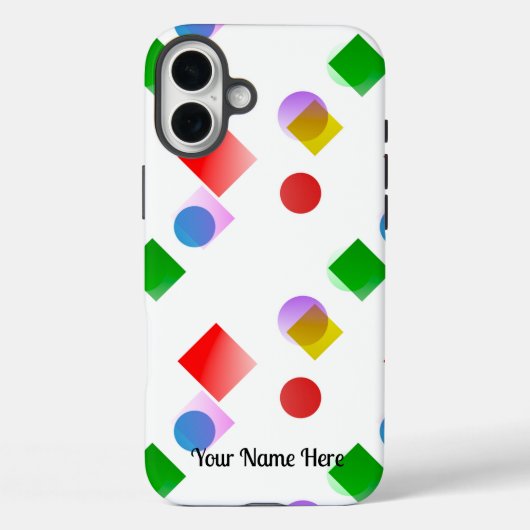 活気とカラフル円と正方形 Case-Mate iPhoneケース (裏面)