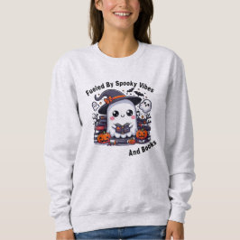 活気と本不気味のハロウィーンで煽られる スウェットシャツ