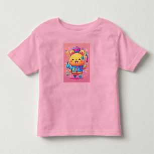 活気のあるかわいいキャラクターデザインよくはしゃぐ- Adora トドラーTシャツ