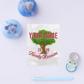 活気のあるツリーパーソナライズされたファミリー懇親会 チラシ (シングル)