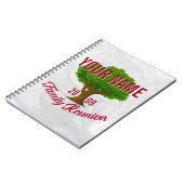 活気のあるツリーパーソナライズされたファミリー懇親会 ノートブック (左側)