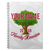 活気のあるツリーパーソナライズされたファミリー懇親会 ノートブック (正面)