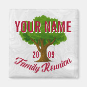 活気のあるツリーパーソナライズされたファミリー懇親会 マグネット (正面)