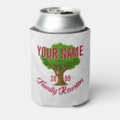 活気のあるツリーパーソナライズされたファミリー懇親会 缶クーラー (缶裏面)