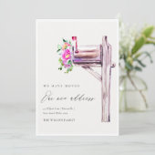 活気のあるピンクのフローラメールボックス私たちはカードを移動した サンキューカード (スタンド正面)