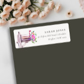 活気のあるピンクのフローラメールボックス移動したアドレス ラベル