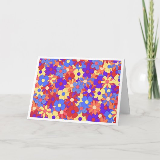 活気のあるブーケカード カード (正面)