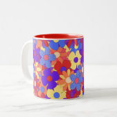 活気のあるブーケツートーンコーヒーマグ ツートーンマグカップ (正面左)