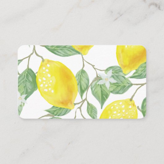 活気のあるレモン赤ちゃんシャワー予約リクエスト エンクロージャーカード (裏面)