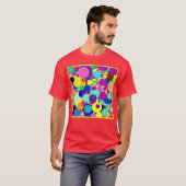 活気のある抽象芸術パレット Tシャツ (正面フル)
