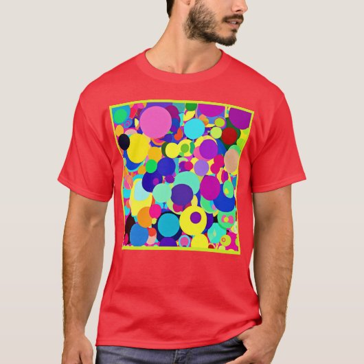 活気のある抽象芸術パレット Tシャツ (正面)