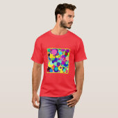 活気のある抽象芸術パレット Tシャツ (正面フル)