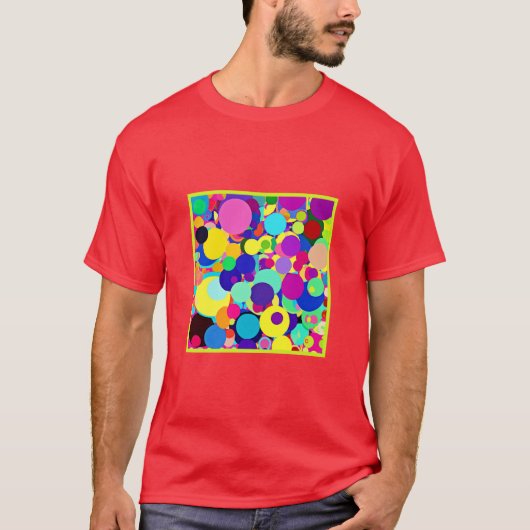 活気のある抽象芸術パレット Tシャツ (正面)