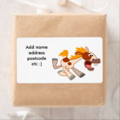 活気のある漫画のピント馬出荷ラベル ラベル (インサイチュ)